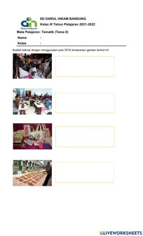 Membuat Kalimat menggunakan SPOK