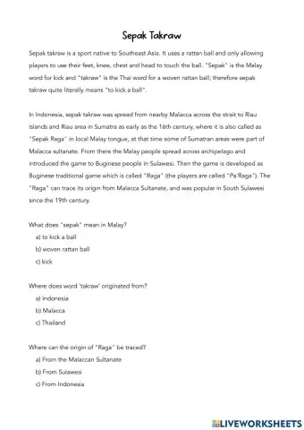 Reading Comprehension