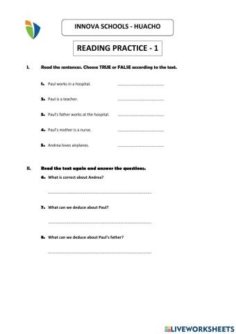 3rdG-Unit2-L2-READING EXAM