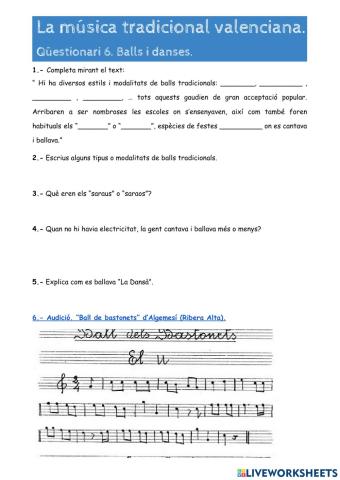 La música tradicional valenciana