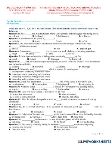 Bộ 1- đề luyện số 7-tn 2022