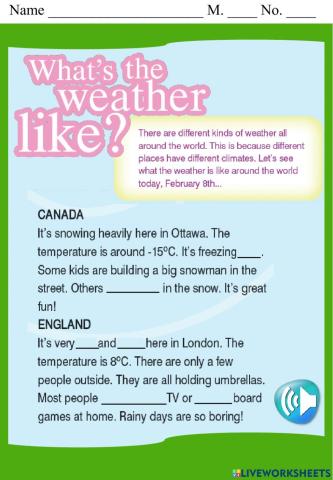 What's the weather like?