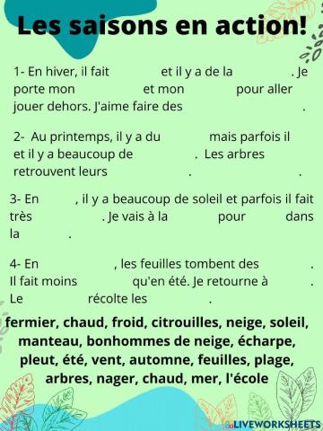 Saisons en Action!