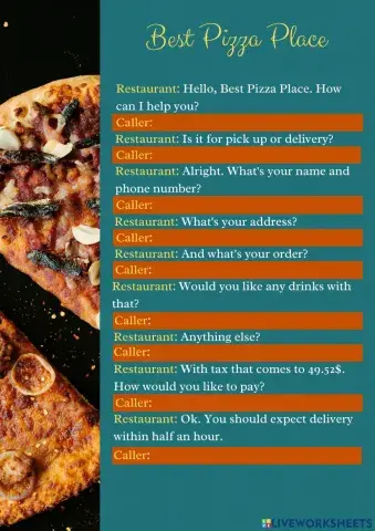 Ordering Food Over The Phone