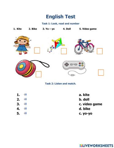 English test - toys p2