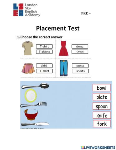 Placement test
