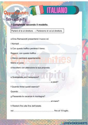 Progetto italiano, tarea 1, A2