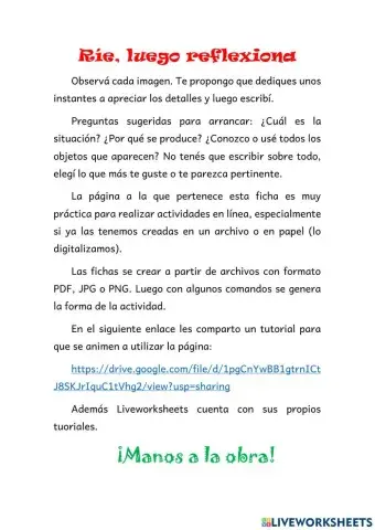 Ríe, luego reflexiona...