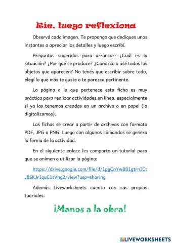 Ríe, luego reflexiona...