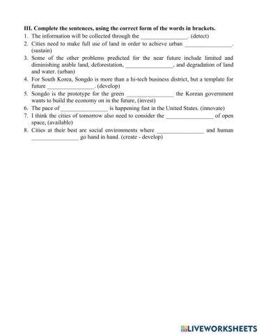 Unit 9 vocabulary and grammar