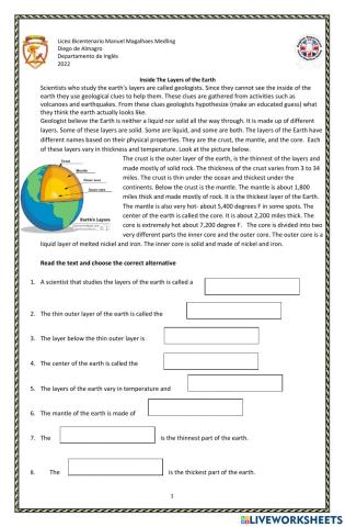Inside the Layers of the Earth