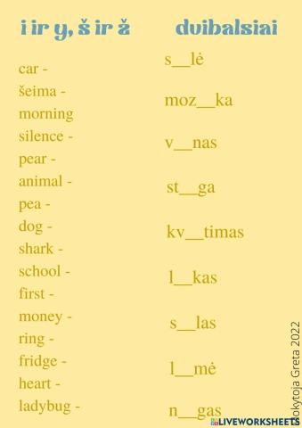 Žodžių rašyba užseniečiams vaikams