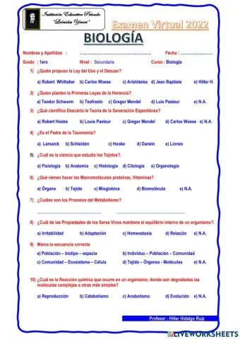 Biología 1ero
