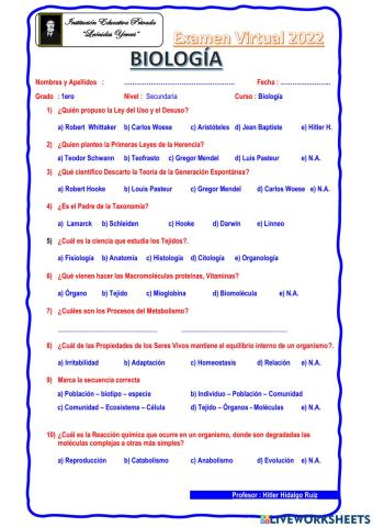 Biología 1ero