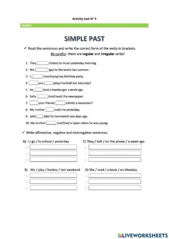 After activity - 13th April