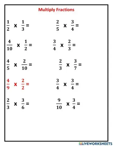 Multiply Fractions 1