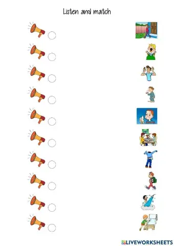 Listen and match daily activities 1 morning