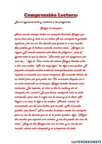 Comprensión Lectora