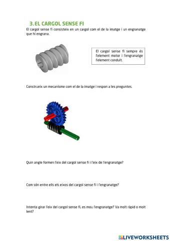 Cargol sense fi - Corona dentada - Pràctica 1