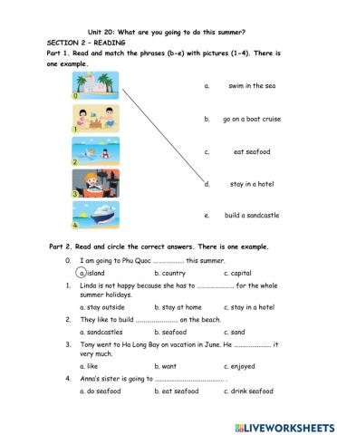 Grade 4-Review Unit 20