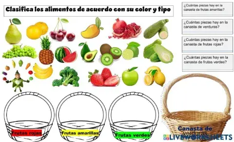 Clasifica frutas y verduras
