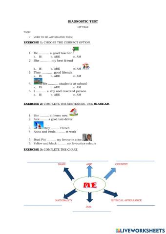 Diagnostic test 1ST YEAR