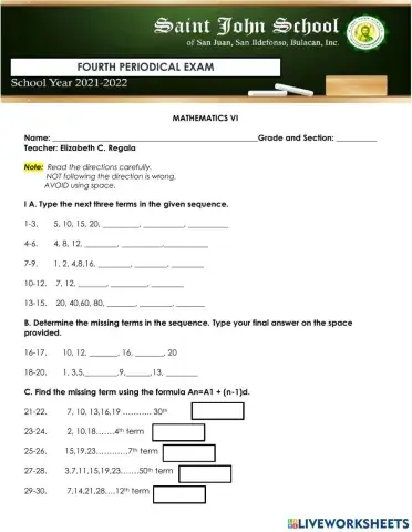 4th PERIODICAL EXAM 6