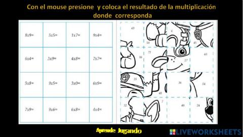 Ropecabeza de la multiplicacion