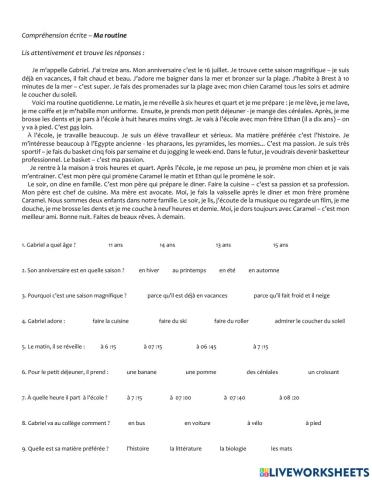 Routine CE - A2