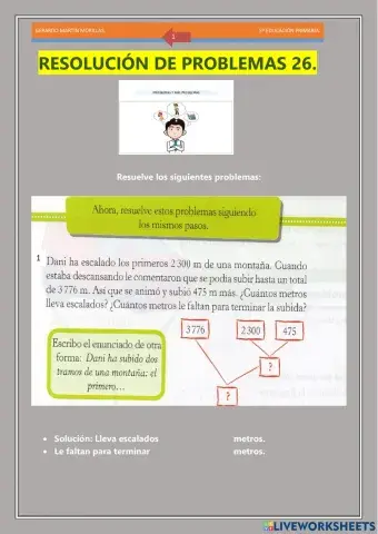 Resolución de problemas. Ficha 26.