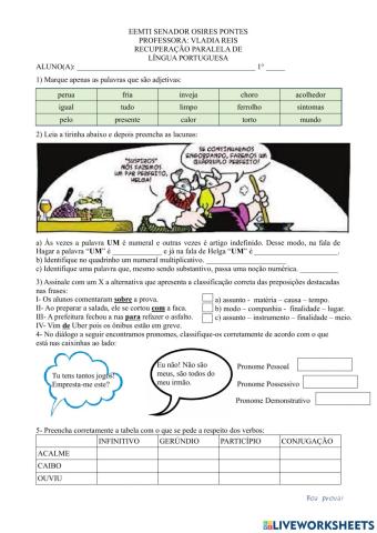 Recuperação Paralela 1ºC e D