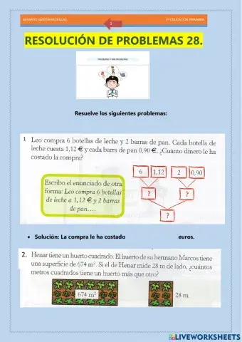 Resolución de problemas. Ficha 28.