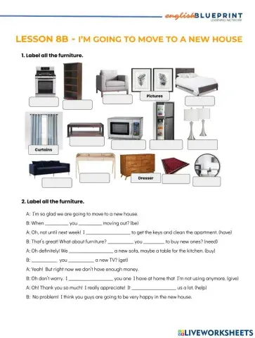 Lesson 8B - I’M GOING TO MOVE TO A NEW HOUSE