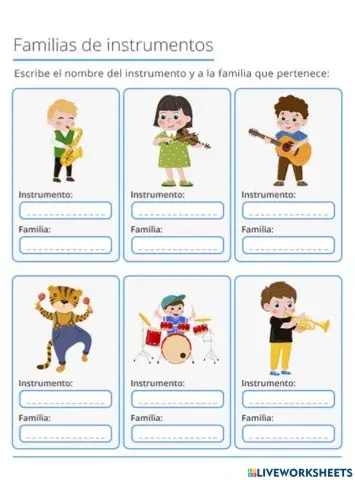 Familias de instrumentos
