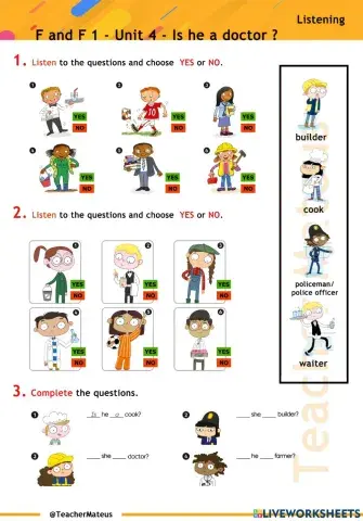 FF 1 - Unit 04 - Jobs - Is he a doctor ?