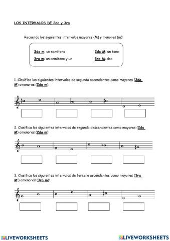 Intervalos de 2da y 3ra