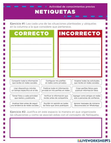 Conocimientos de Netiquetas