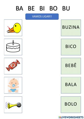 Jogo de ligar BA BE BI BO BU