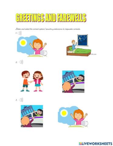 Greetings and farewells