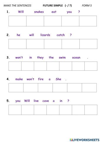 Future Simple Negative and Questions