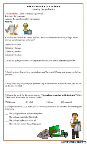 The garbage collectors - Listening Comprehension