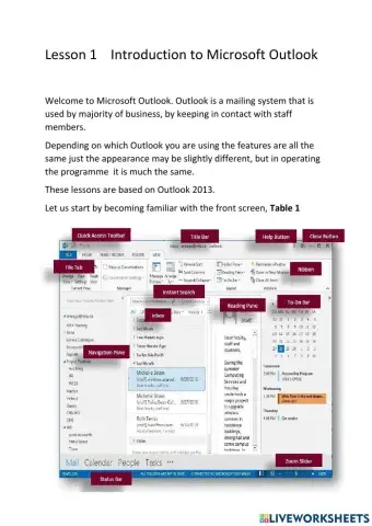 Lesson 1 Microsoft Outlook