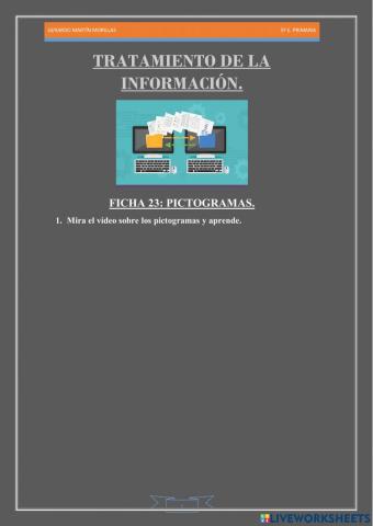 Tratamiento de la información. Ficha 23.