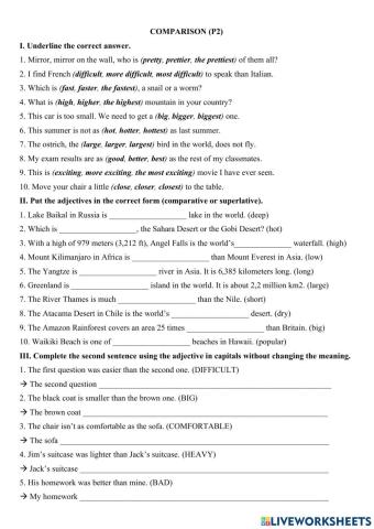 Practice Comparison P2