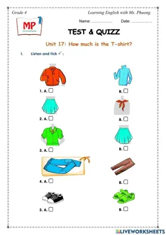 English 4 - Unit 17 - Test