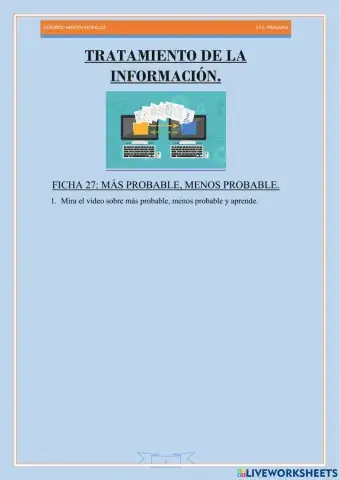 Tratamiento de la información. Ficha 27.