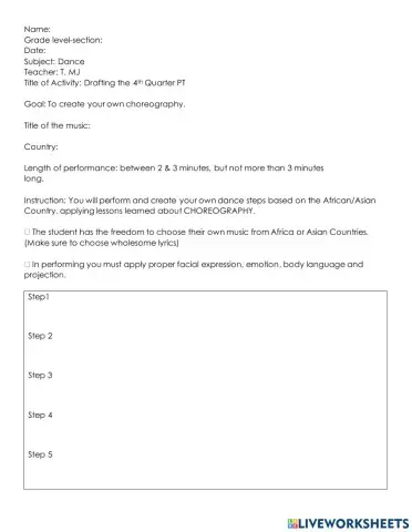 Draft for 4th Quarter PT