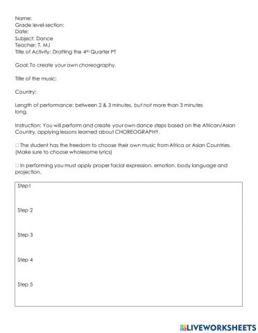 Draft for 4th Quarter PT