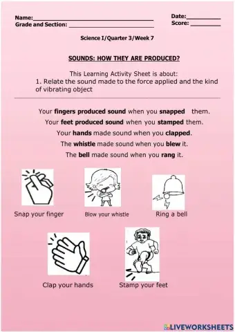 Sounds: how they are produced?