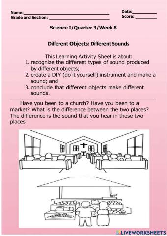 Different Objects: Different Sounds